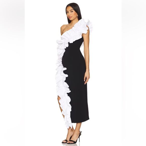 NBD The Sapphira Midi Dress Black & White
Ruffle Dress gown maxi Revolve XS - Picture 3 of 9